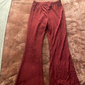 Maroon Flair Pants
